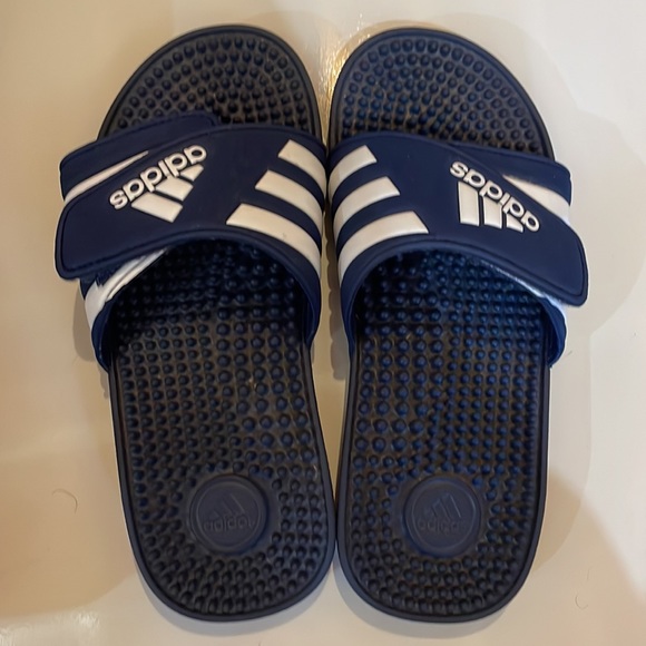 Brand New Dark Blue Adissage Slides by Adidas; Sandals Massage Sandal - Picture 2 of 4